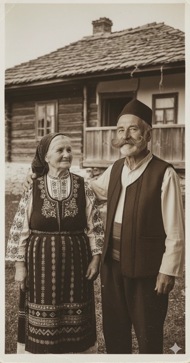 Бачо Илия и съпругата му - 1975г