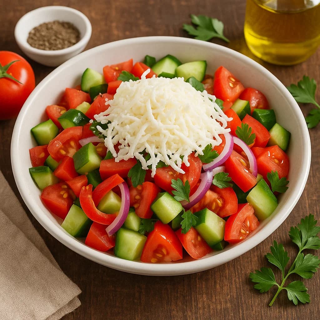 Класическа шопска салата със сирене „Бачо Илия“